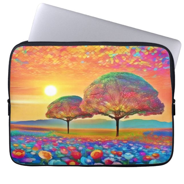 Capa Para Notebook Caleidoscópio da Natureza Sunset (Frente)