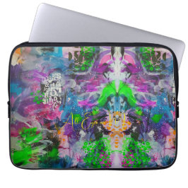 Capa Para Notebook Caleidoscópio de Neon Psicodélico