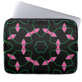 Capa Para Notebook Caleidoscópio Esmeralda e Rosa