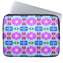 Capa Para Notebook Caleidoscópio Flor de Azul