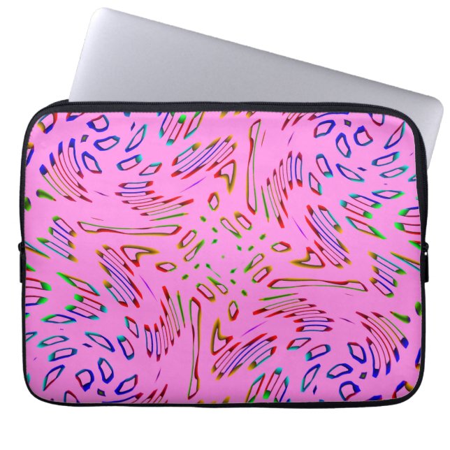 Capa Para Notebook Caleidoscópio Rosa (Frente)