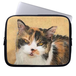 Capa Para Notebook Calico Cat Painting - Gato Original Bonito