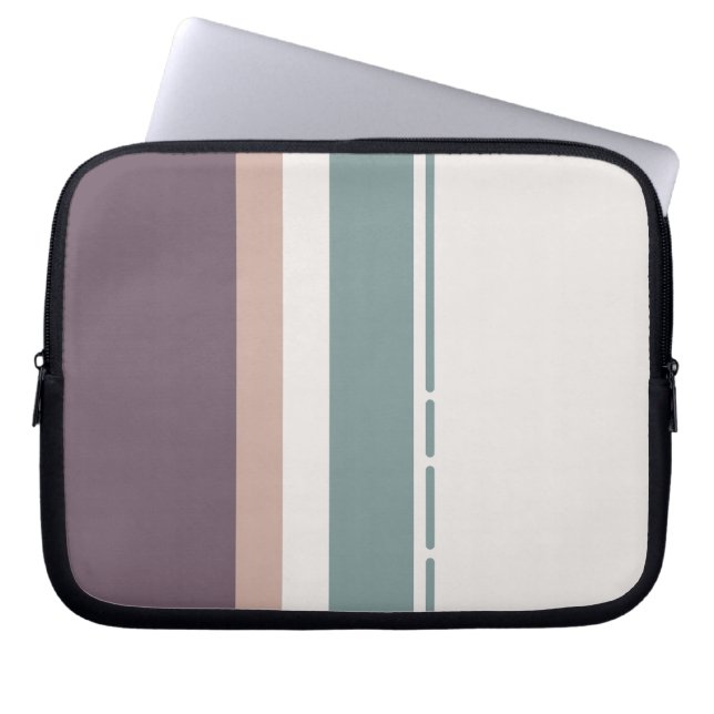 Capa Para Notebook Calm Neutral Stripes – Minimal Workspace Mat (Frente)