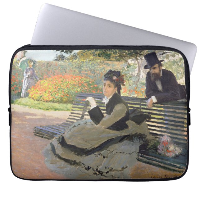 Capa Para Notebook Camille Monet sobre um Bench Claude Monet (Frente)