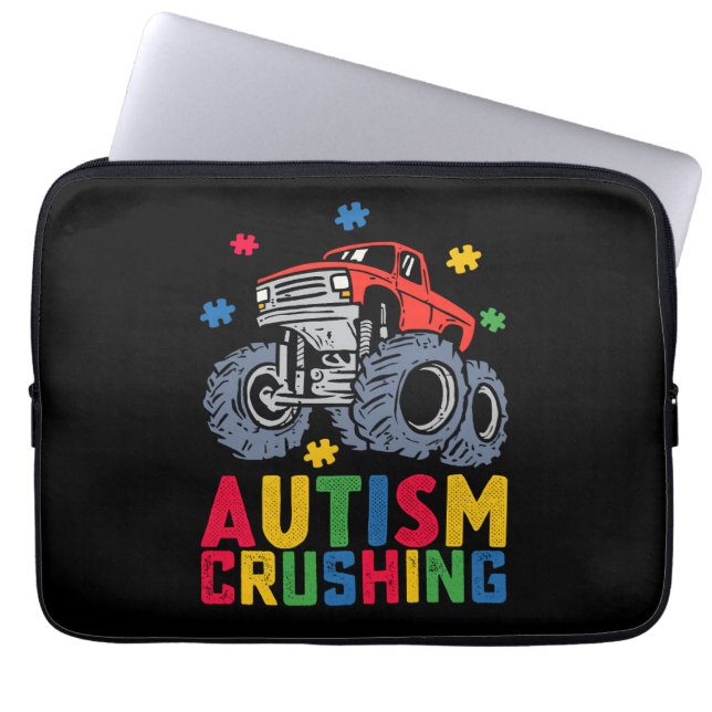 Capa Para Notebook Caminhão Monstro de Conscientização do Autismo Esm (Frente)