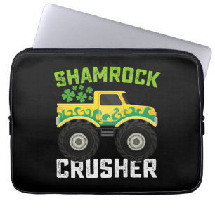 Capa Para Notebook Caminhão Monstro Esmagador de Trevo Dia de São Pat