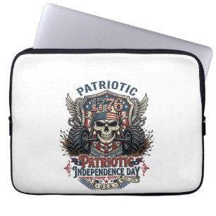 Capa Para Notebook Caminhão Monstro Patriótico 1776 Off Road Skull Ca