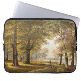 Capa Para Notebook Caminho da Floresta com Hiker no outono