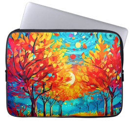 Capa Para Notebook Caminho Vibrante da Floresta para a Lua