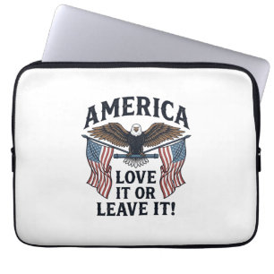 Capa Para Notebook Camisa Águia Patriótica América Ame-A ou Deixe-A_