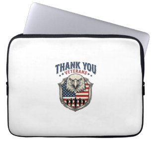 Capa Para Notebook Camisa Águia Patriótica de Agradecimento aos Veter