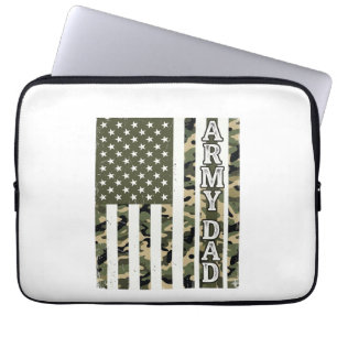 Capa Para Notebook Camisa Camuflada de Papai do Exército Bandeira Ame