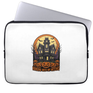 Capa Para Notebook Camisa Casa Assombrada de Halloween Amigos Bruxas_