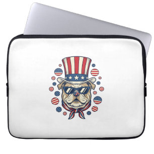 Capa Para Notebook Camisa com Desenho de Gravação Vintage de Bulldog 