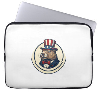 Capa Para Notebook Camisa com Desenho de Gravura Vintage de Marmota P