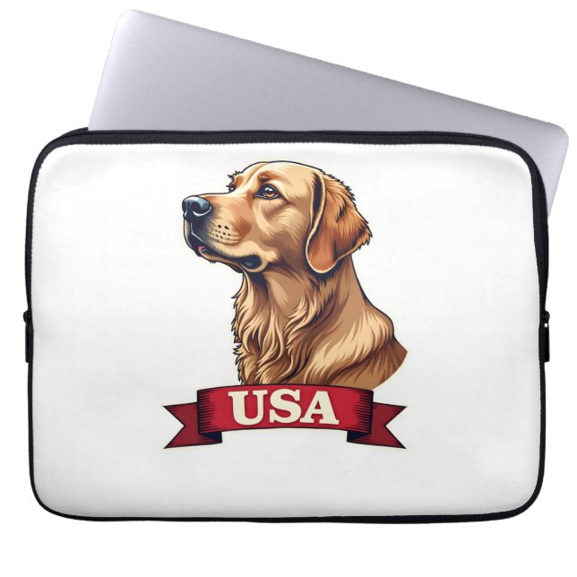 Capa Para Notebook Camisa com Gravação de Cachorro Golden Retriever V (Frente)