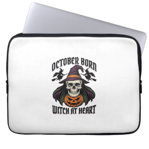 Capa Para Notebook Camisa da Bruxa de Outubro Aniversário de Hallowee