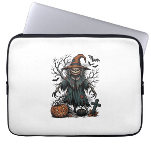 Capa Para Notebook Camisa de Abóbora de Halloween da Bruxa Espantalho
