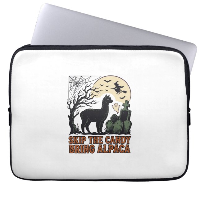 Capa Para Notebook Camisa de Alpaca de Halloween Fofa Espantosa Vinta (Frente)