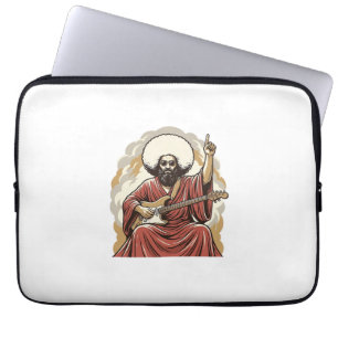 Capa Para Notebook Camisa de Arte Vetorial de Guitarrista com Gravaçã