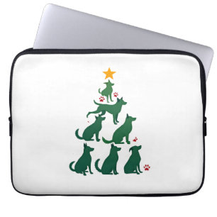 Capa Para Notebook Camisa de árvore de Natal de cachorro - Natal de c