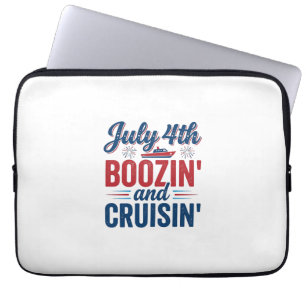 Capa Para Notebook Camisa de Barco Vintage Boozin e Cruisin de 4 de J