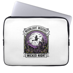 Capa Para Notebook Camisa de Bruxa Vintage Arte de Halloween Assombra