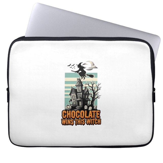 Capa Para Notebook Camisa de Chocolate de Bruxa Design de Doce Tratam (Frente)