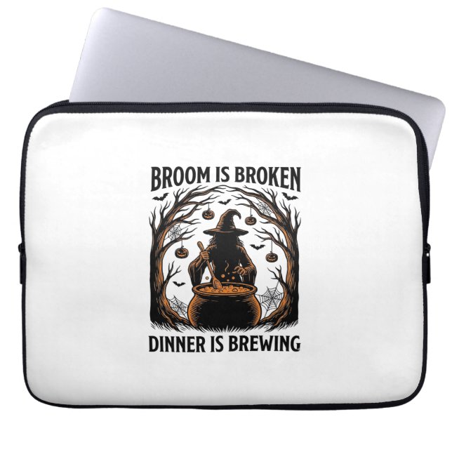 Capa Para Notebook Camisa de Cozinha de Bruxa Design de Caldeirão Eng (Frente)