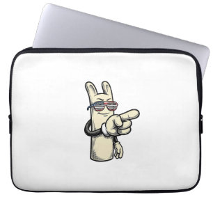 Capa Para Notebook Camisa de desenho animado mão apontando patriota v