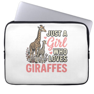 Capa Para Notebook Camisa de Desenho de Girafa Vintage para Meninas A