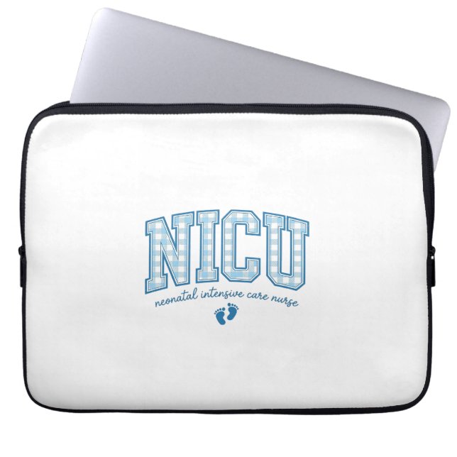 Capa Para Notebook Camisa de Enfermeira da UTIN com Desenho de Letras (Frente)