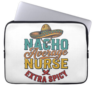 Capa Para Notebook Camisa de Enfermeira Divertida Nacho Average Nurse