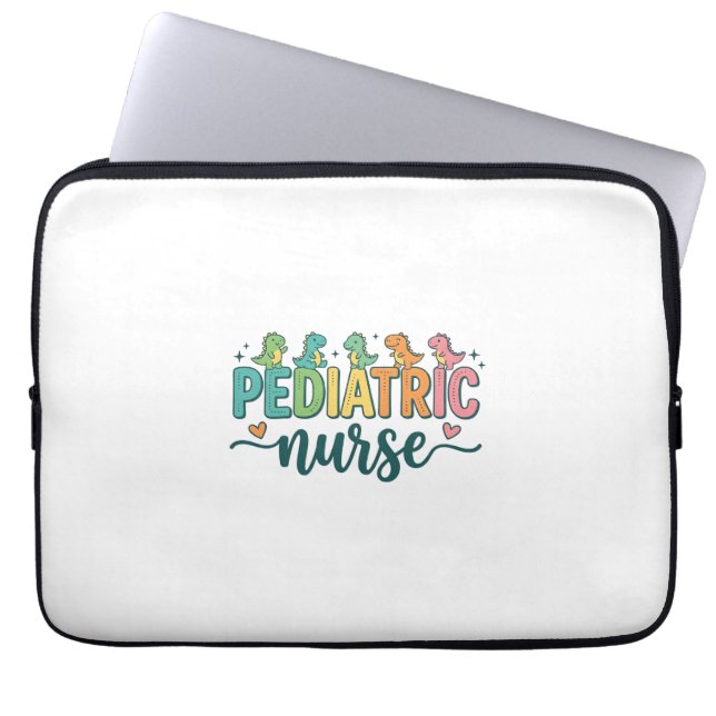 Capa Para Notebook Camisa de Enfermeira Pediátrica com Dinossauro Est (Frente)