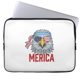 Capa Para Notebook Camisa de Gravura Vintage Águia Patriótica Merica 