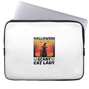 Capa Para Notebook Camisa de Gravura Vintage Dama do Gato Assustador
