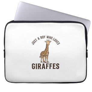 Capa Para Notebook Camisa de Gravura Vintage de Menino que Ama Girafa