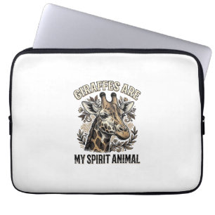 Capa Para Notebook Camisa de gravura vintage do animal espírito Giraf
