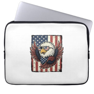 Capa Para Notebook Camisa de Óculos de Sol Águia Patriótica Vintage D