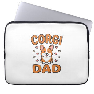 Capa Para Notebook Camisa de Pai Corgi Gravação Vintage Amante de Cac