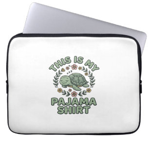 Capa Para Notebook Camisa de pijama de tartaruga dormindo fofa Vetor