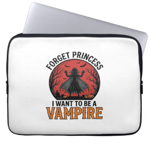 Capa Para Notebook Camisa de Princesa Vampira Assustadora Retro Desen