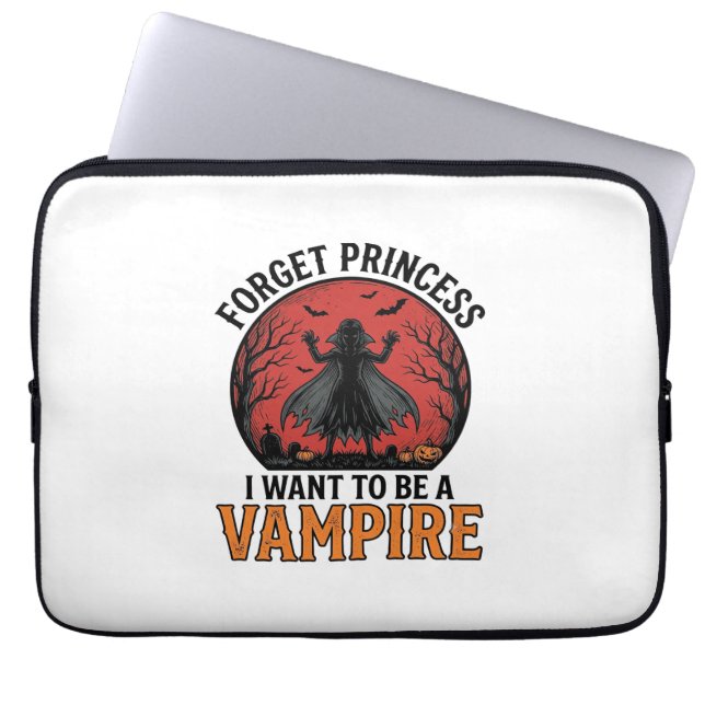 Capa Para Notebook Camisa de Princesa Vampira Assustadora Retro Desen (Frente)