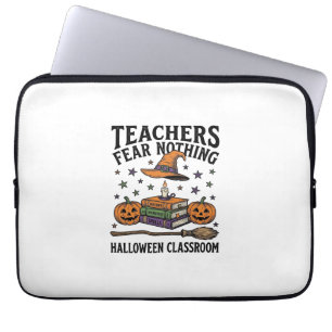 Capa Para Notebook Camisa de professor de Halloween com livros de bru