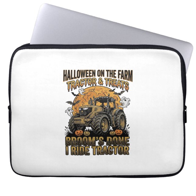 Capa Para Notebook Camisa de Trator de Halloween Camisa de Bruxa Dive (Frente)