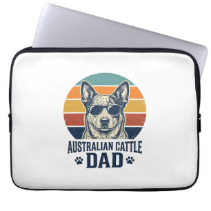 Capa Para Notebook Camisa do Pai do Cão de Gado Australiano Pôr do So