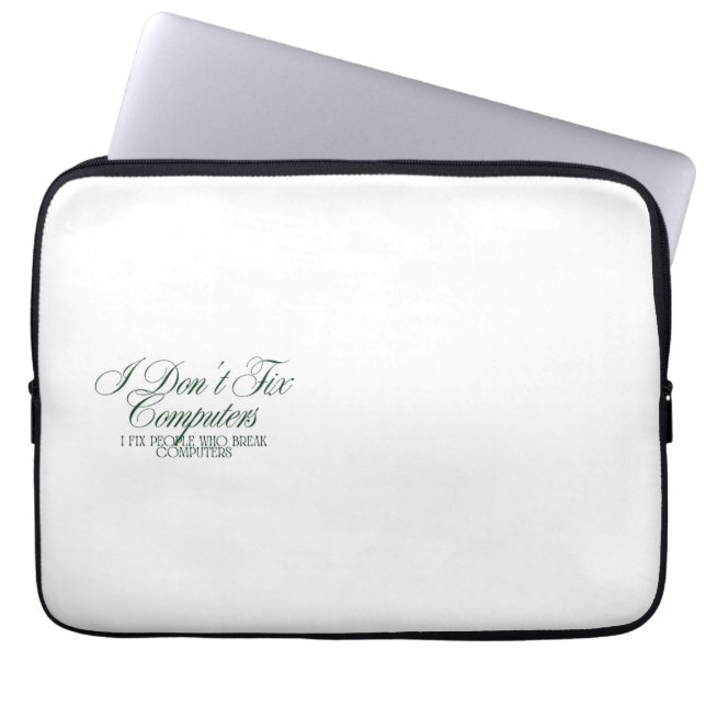 Capa Para Notebook Camisa engraçada de suporte de TI  (Frente)