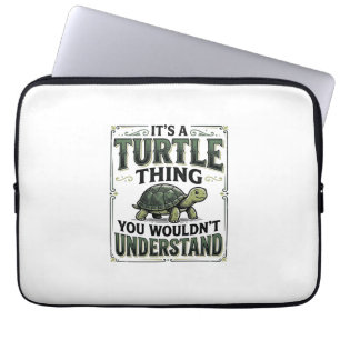 Capa Para Notebook Camisa engraçada de tartaruga amante da coisa de t