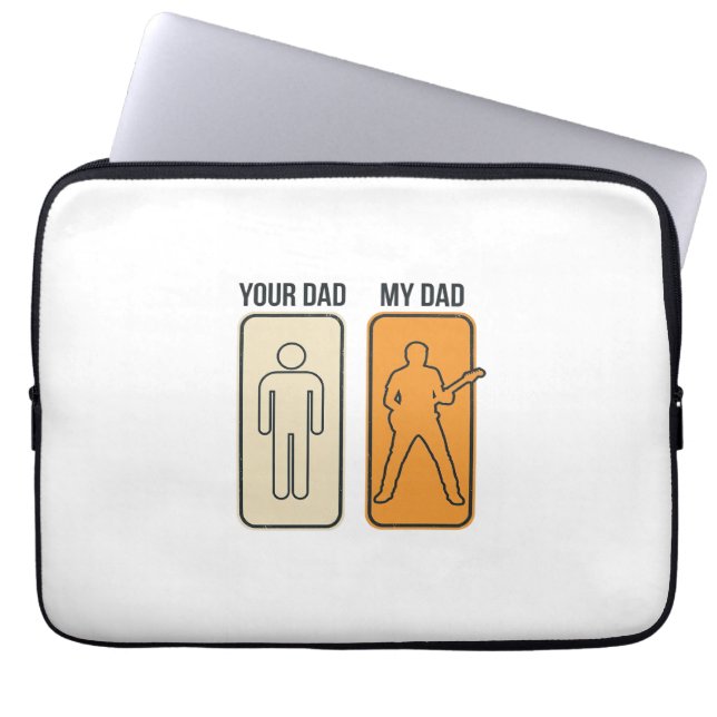 Capa Para Notebook Camisa engraçada do pai da guitarra desenho de gra (Frente)