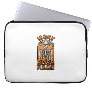 Capa Para Notebook Camisa Funny Boss Skeleton Vintage Halloween_1